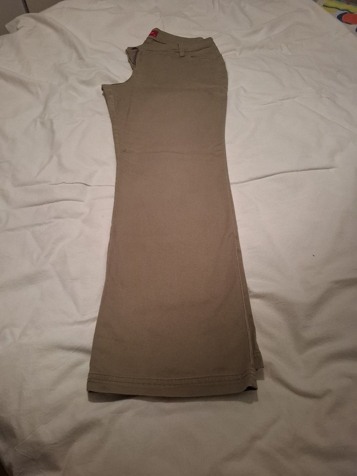 Bej Kadın Keten Kumaş Pantolon - Görsel 2