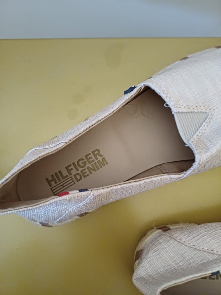 Bej Keten Dolgu Topuklu Kadın Espadril - Görsel 4