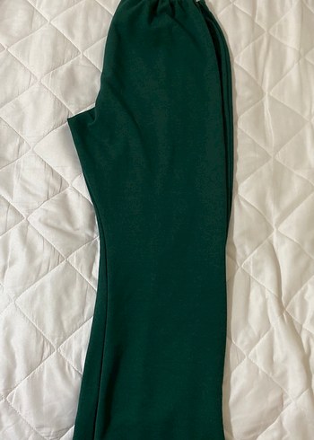 Kadın Haki Kumaş Pantolon Midi Boy - Görsel 3