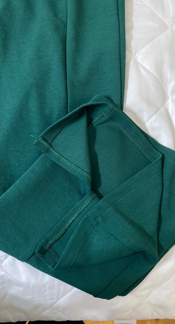 Kadın Haki Kumaş Pantolon Midi Boy - Görsel 2