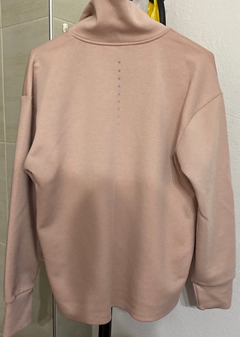 Bej Yarım Fermuarlı Yüksek Yakalı Sweatshirt - Görsel 2