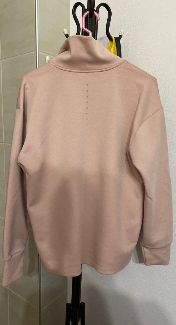 Bej Yarım Fermuarlı Yüksek Yakalı Sweatshirt - Görsel 2