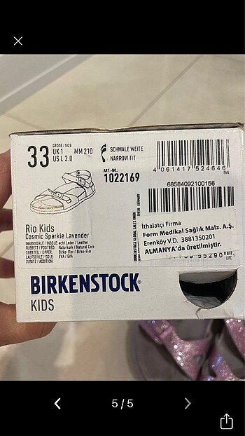 33 Beden mor Renk Original birkenstock sandalet