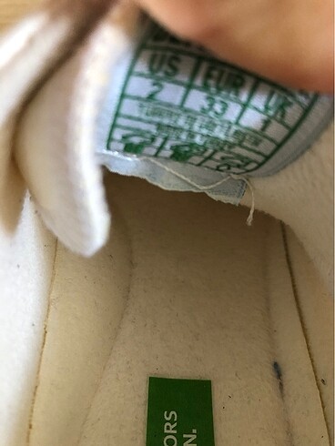 33 Beden beyaz Renk Benetton çocuk spor ayakkabı