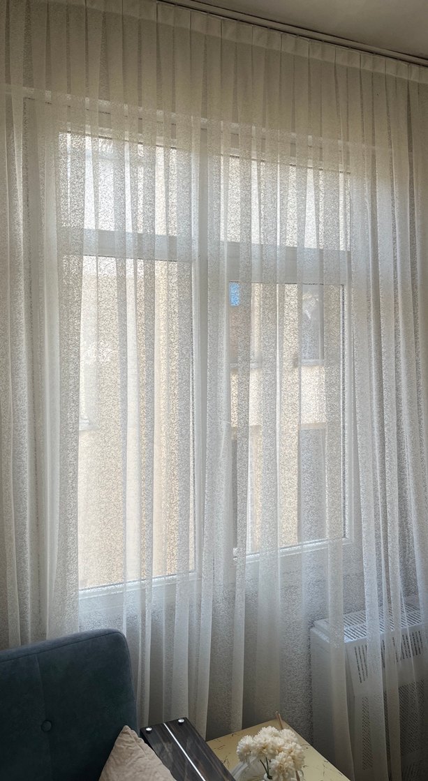 Modern Klasik Beyaz Tül Perde - Görsel 2