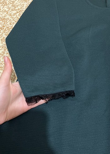 Lacivert Uzun Hamile Tunik - Görsel 2