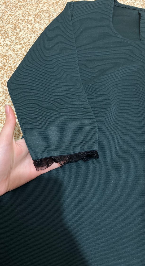 Lacivert Uzun Hamile Tunik - Görsel 2