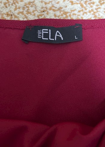 Bordo Uzun Drapeli V Yaka Abiye Elbise - Görsel 3