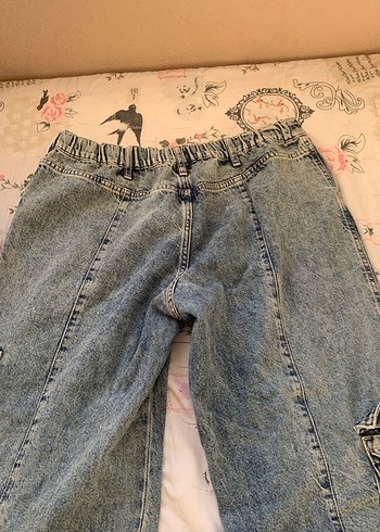 Geniş Kesim Eskitme Kargo Pantolon - Görsel 5