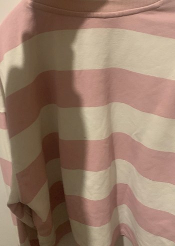 Pembe Çizgili Sweatshirt - Görsel 3