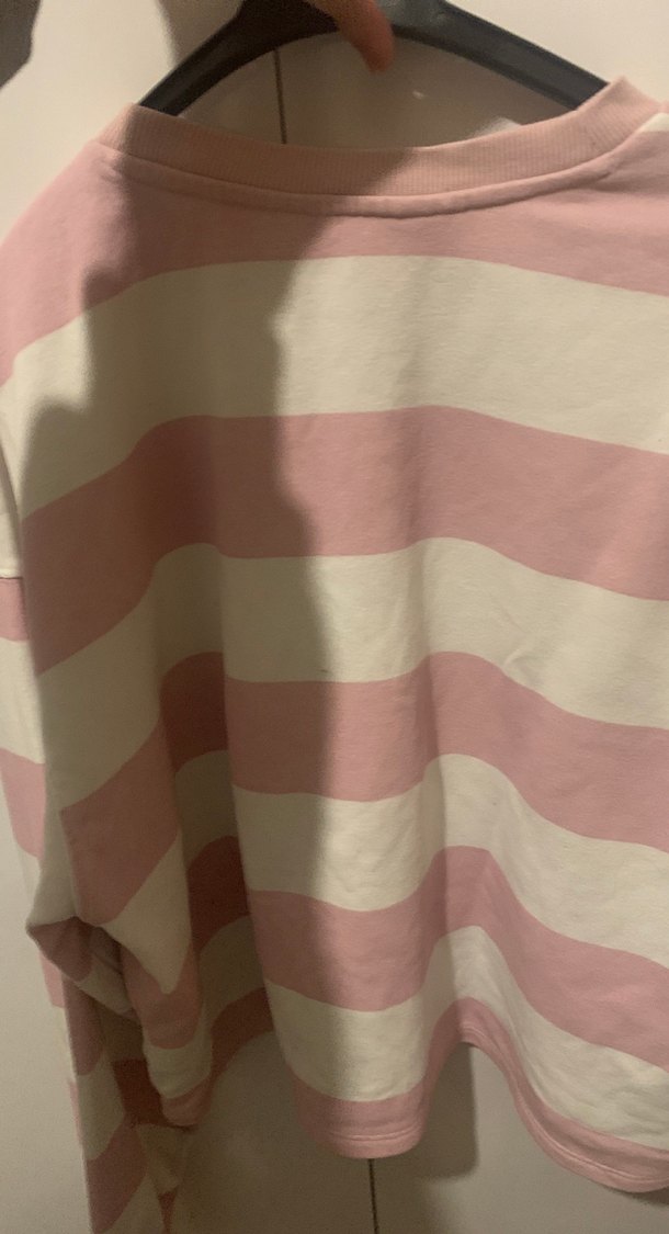 Pembe Çizgili Sweatshirt - Görsel 3