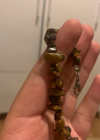 Kaplan gozu dogal tas bileklik - Görsel 2