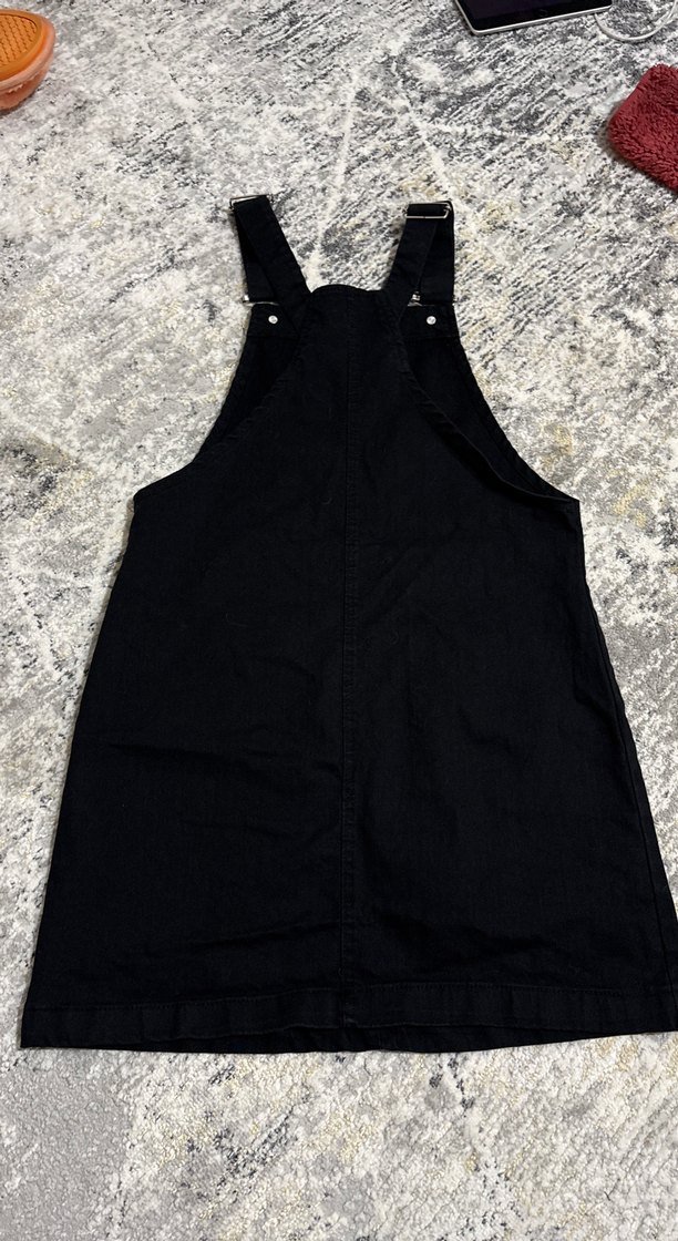 Siyah kot tulum elbise - Görsel 3