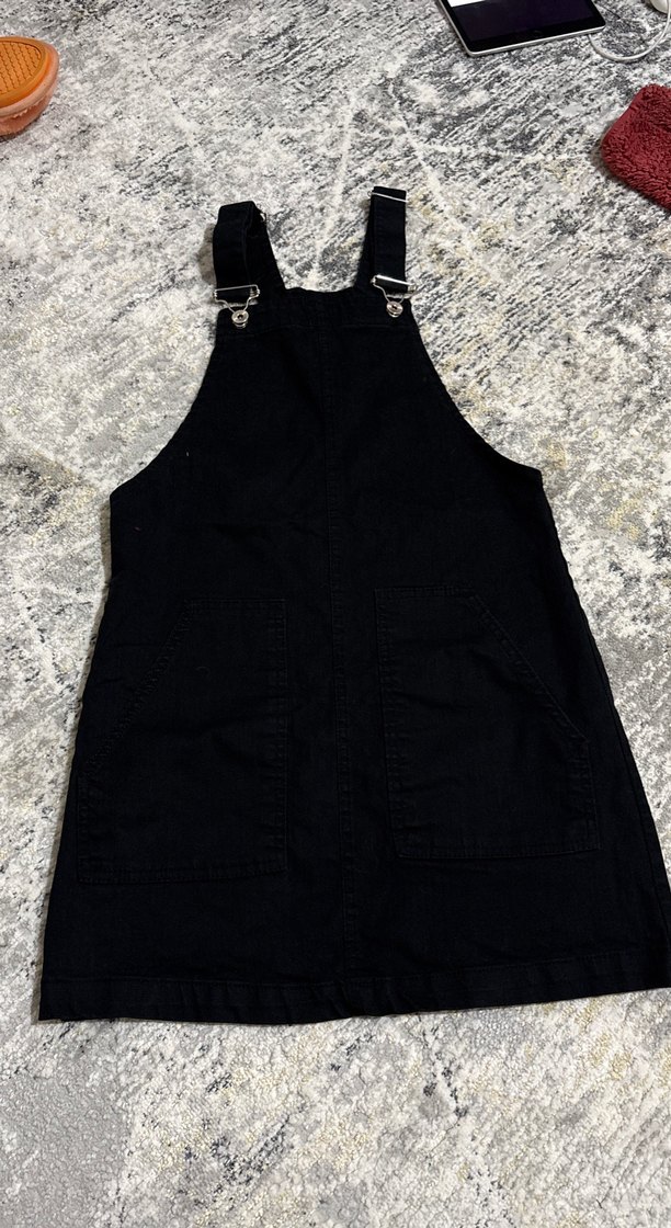 Siyah kot tulum elbise - Görsel 2