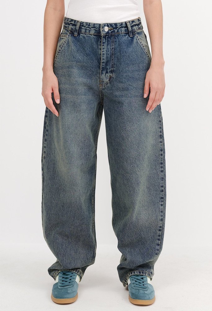 Bol Kesim Midi Kot Pantolon - Görsel 3