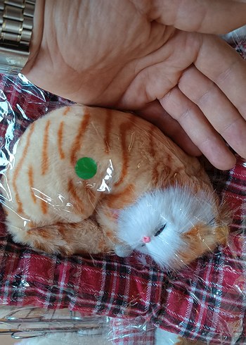 Renkli Kahverengi Peluş Kedi Oyuncak