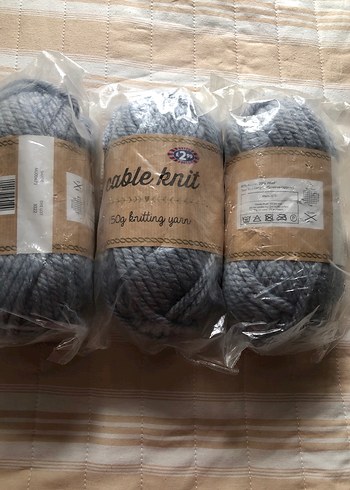 Cableknit Gri Örgü İpi Paketiö Örgü ipi