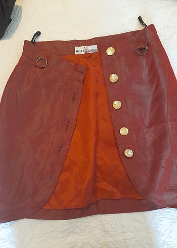 La Milliardaire Paris Özel Tasarım Deri Görünüm Etek&Bluz Takım - Görsel 16