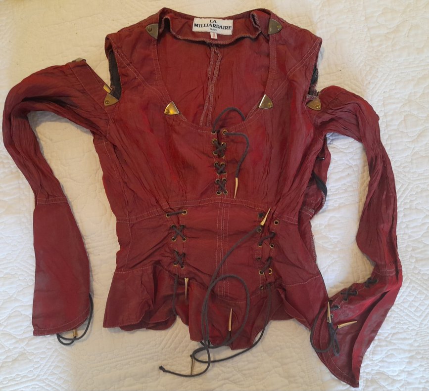 La Milliardaire Paris Özel Tasarım Deri Görünüm Etek&Bluz Takım - Görsel 3