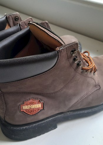 Harley-Davidson Kahverengi Erkek Deri  Bot 2 kere giyildi - Görsel 3