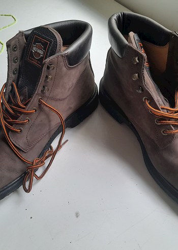Harley-Davidson Kahverengi Erkek Deri  Bot 2 kere giyildi - Görsel 8