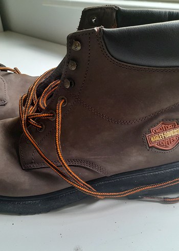 Harley-Davidson Kahverengi Erkek Deri  Bot 2 kere giyildi - Görsel 7