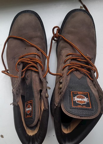 Harley-Davidson Kahverengi Erkek Deri  Bot 2 kere giyildi - Görsel 4