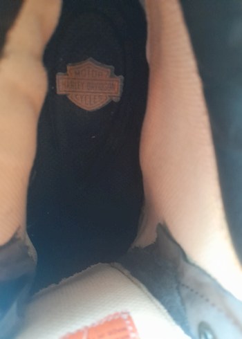 Harley-Davidson Kahverengi Erkek Deri  Bot 2 kere giyildi - Görsel 6