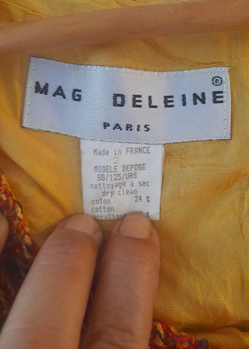 MAG DELEINE PARİS Renkli Mini Örme Kolsuz Vİintage Kadın Elbise - Görsel 2