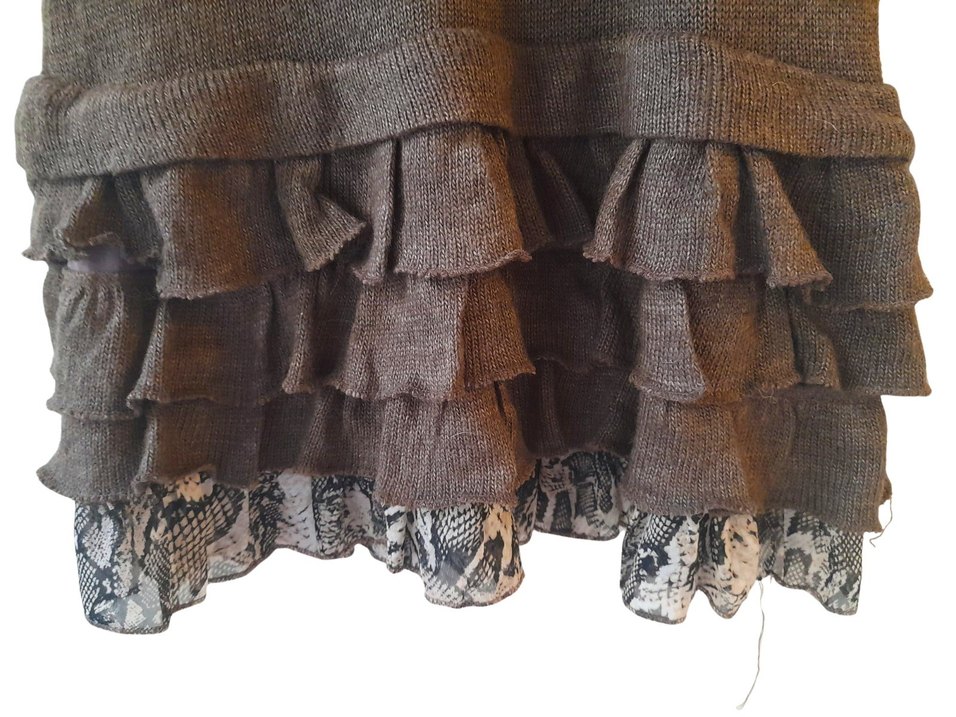 De Facto Triko Mini Elbise Atkılı Fırfırlı Şıklık - Görsel 2