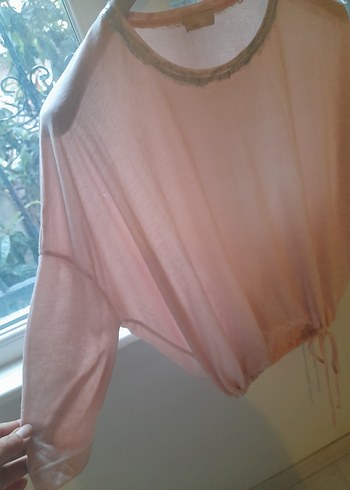 Kol altı 80 cm Büyük beden Pembe Salaş Kadın Bluz Yepyeni - Görsel 4
