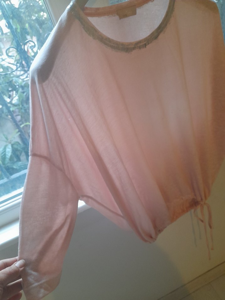 Kol altı 80 cm Büyük beden Pembe Salaş Kadın Bluz Yepyeni - Görsel 4