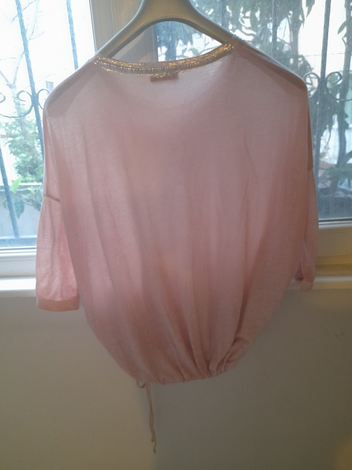 Kol altı 80 cm Büyük beden Pembe Salaş Kadın Bluz Yepyeni - Görsel 5