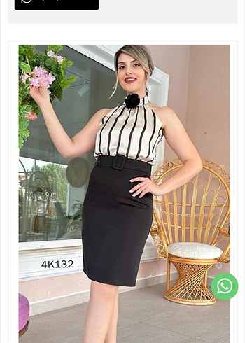 Kemer Detaylı Mini Kalem Elbisee