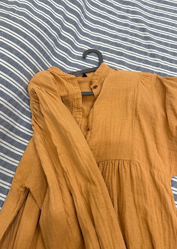 LC Waikiki Sarı Bohem Uzun Kollu tunik