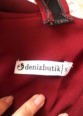 s Beden Bordo Drapeli Uzun Abiye Elbise