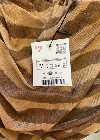 m Beden Kahverengi Zebra Desenli Mini V Yaka Elbise