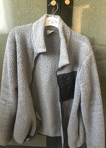 Gri Peluş Unisex Ceket