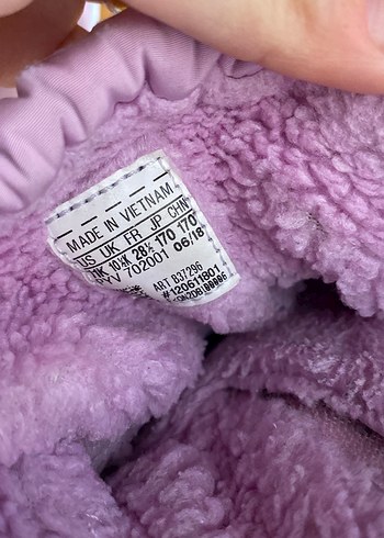 28 Beden Kızlar İçin Pembe Sıcak Terlikler Velcro