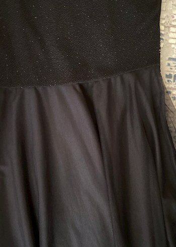 xl Beden Siyah V Yakalı Uzun Gotik Elbise