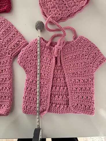 Örgü bebek yeleği ve şapkası - Görsel 2