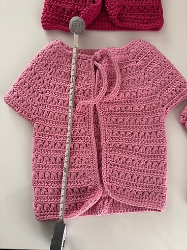Örgü bebek yeleği ve şapkası - Görsel 4