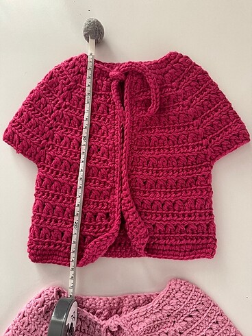 Örgü bebek yeleği ve şapkası - Görsel 6