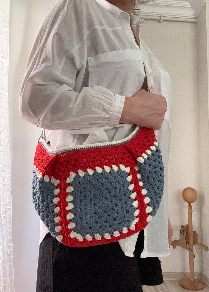 Örgü Yan Çanta - Görsel 3