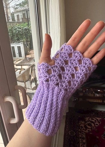 Renkli Bohem Örgü Kadın Eldivenleri - Görsel 4