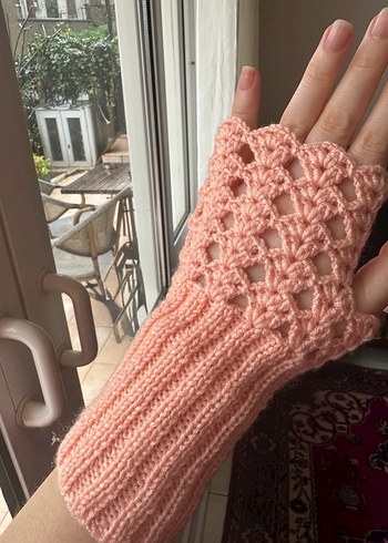 Renkli Bohem Örgü Kadın Eldivenleri - Görsel 2