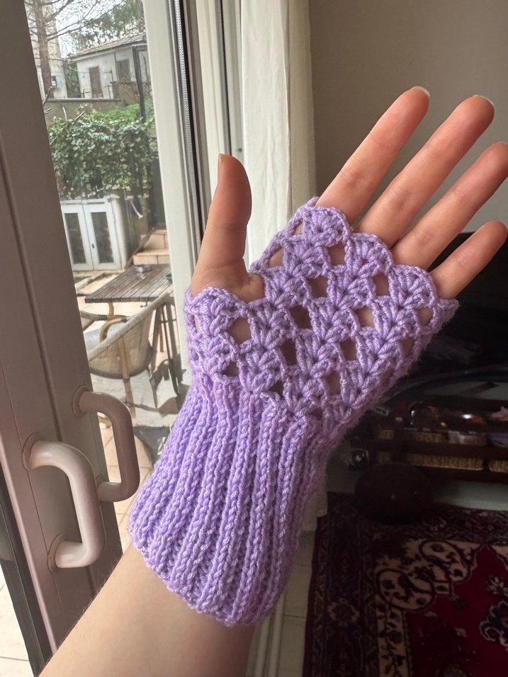 Renkli Bohem Örgü Kadın Eldivenleri - Görsel 4
