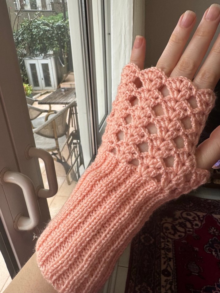 Renkli Bohem Örgü Kadın Eldivenleri - Görsel 2