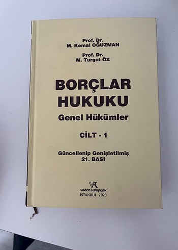 Borçlar Hukuku Genel Hükümler Kitabı Cilt 1
