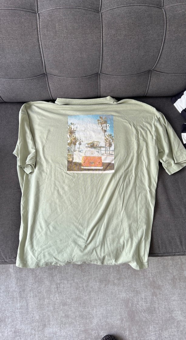 Yeşil Erkek Kısa Kollu Baskılı Tişört - Görsel 4